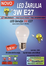 NOVO - LED žarulja 3W E27